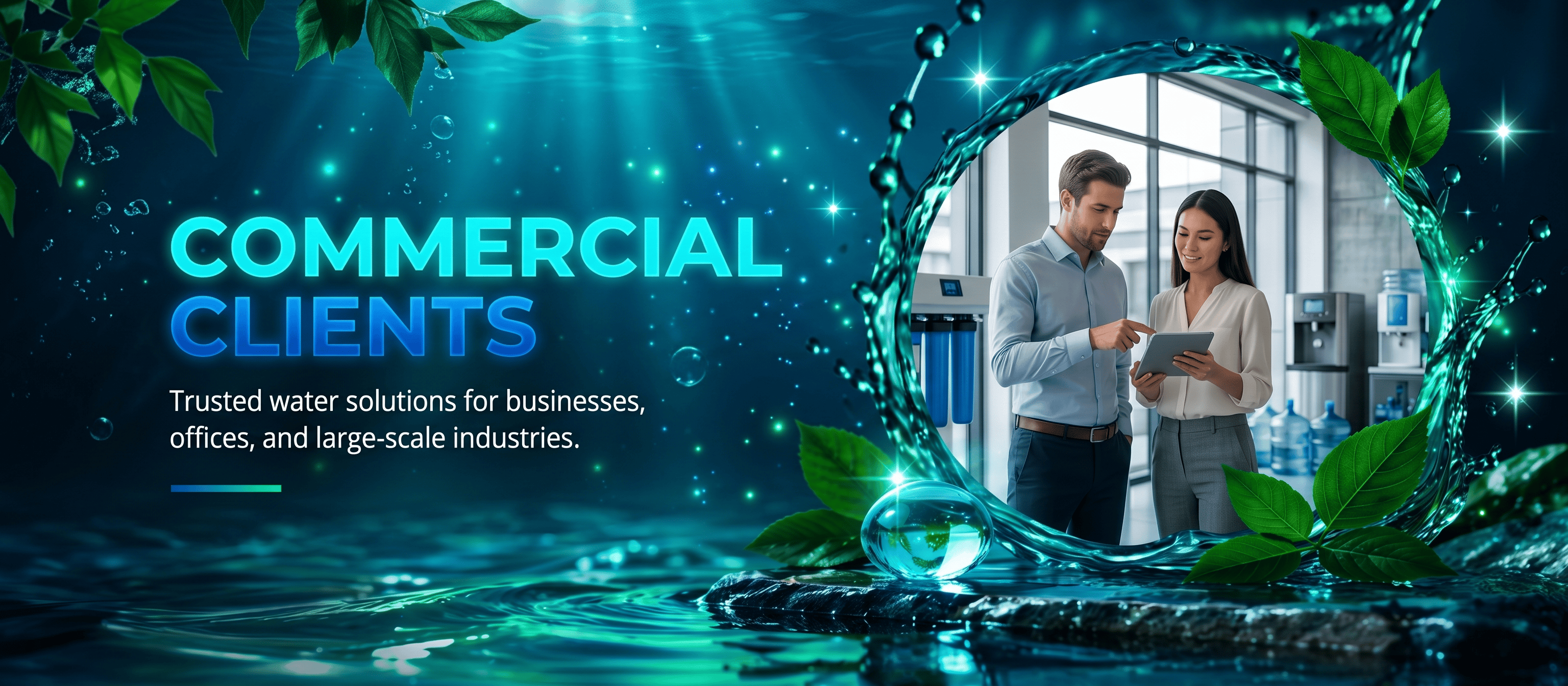Commercial clients: trusted water solutions for businesses, offices, and industries